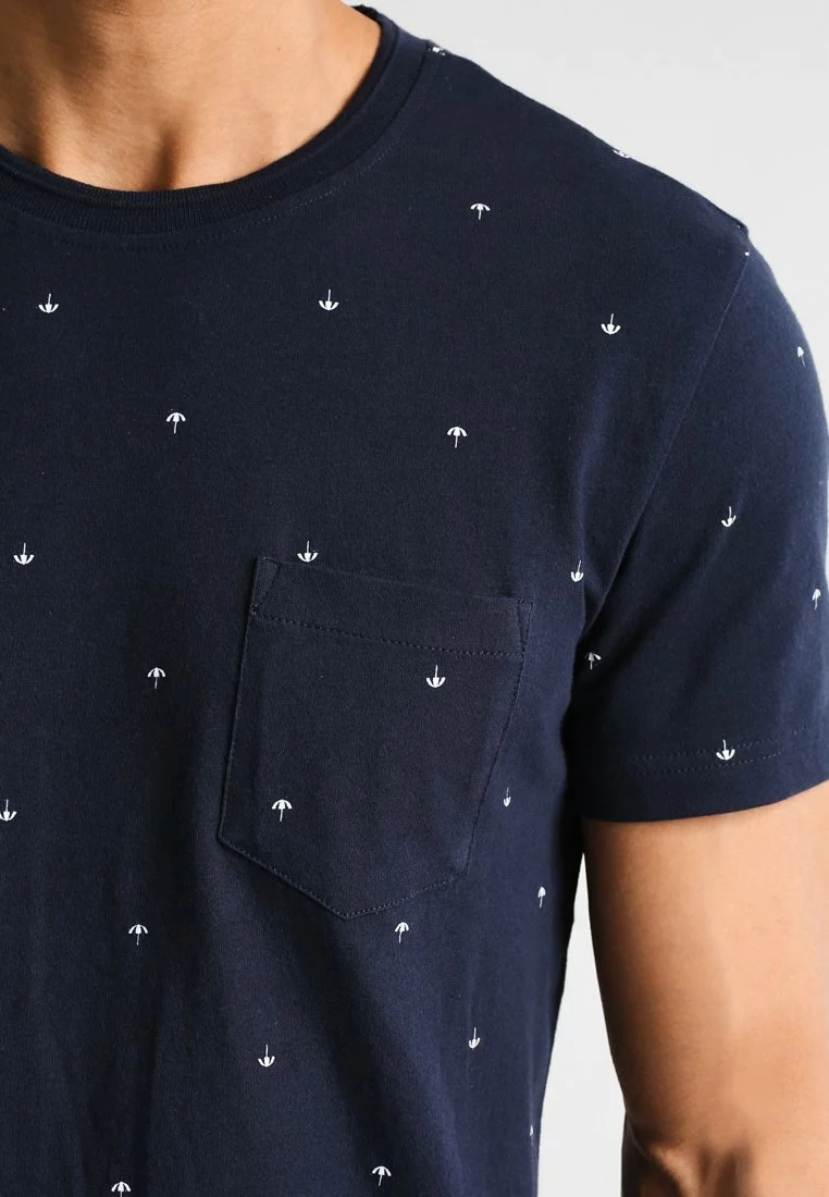 Pier One Uomo T-shirt Con Stampa - Navy - immagine 5