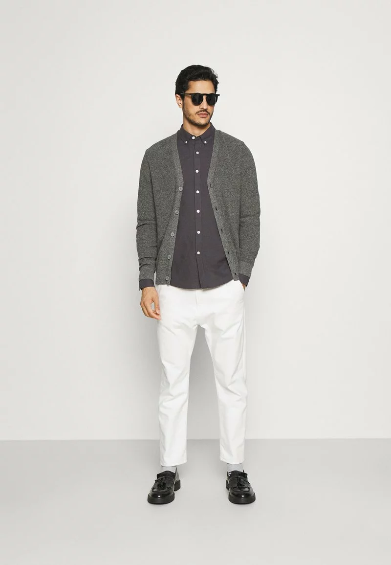 Pier One Uomo Cardigan - Mottled Grey - immagine 2