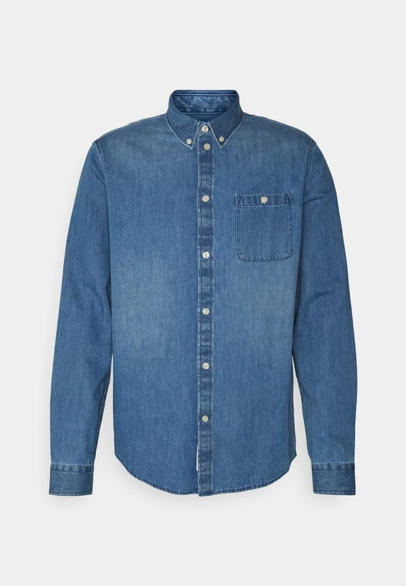 Pier One Uomo DENIM SHIRT - Camicia - Blue Denim
