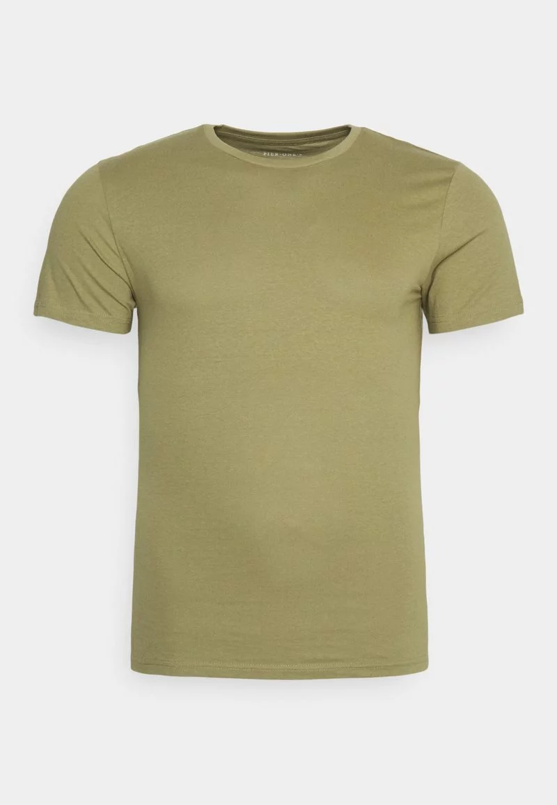 Pier One Uomo 5 PACK - T-shirt Basic - Orange/dark Blue/green - immagine 5