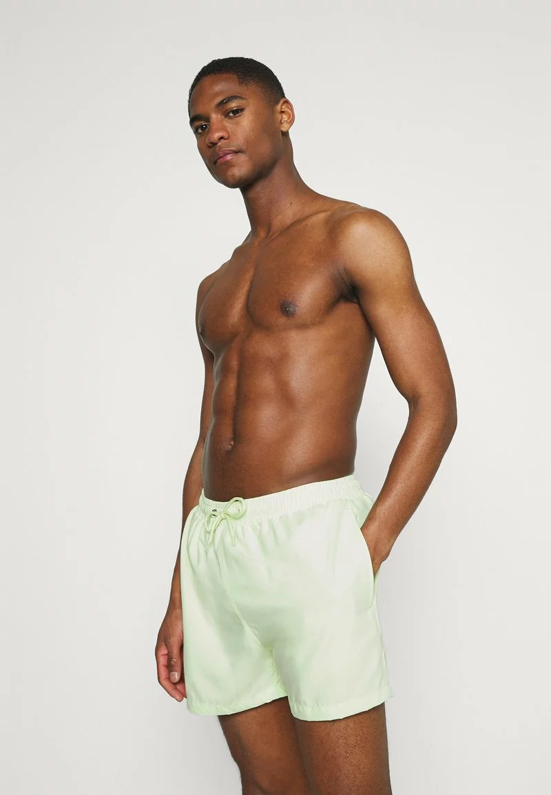 Pier One Uomo PEACHY SOFT BEACH SHORTS - Shorts Da Mare - Light Green