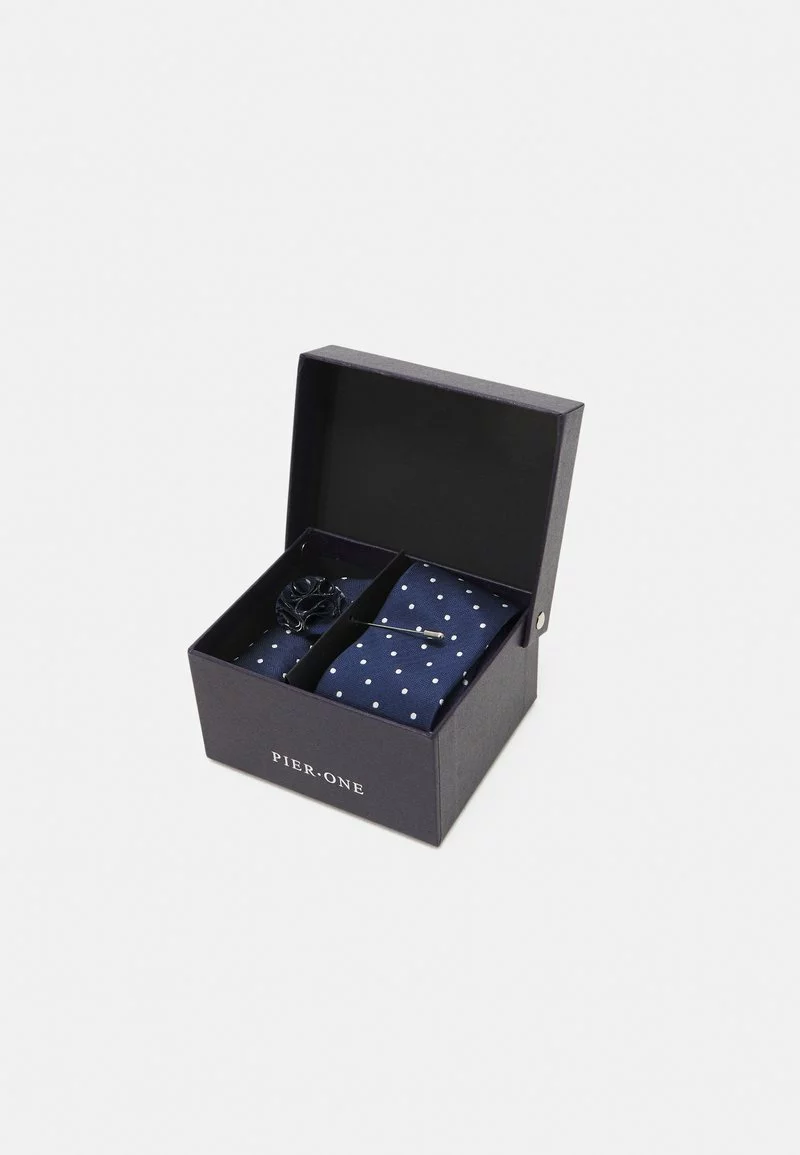 Pier One Uomo SET - Cravatta - Dark Blue