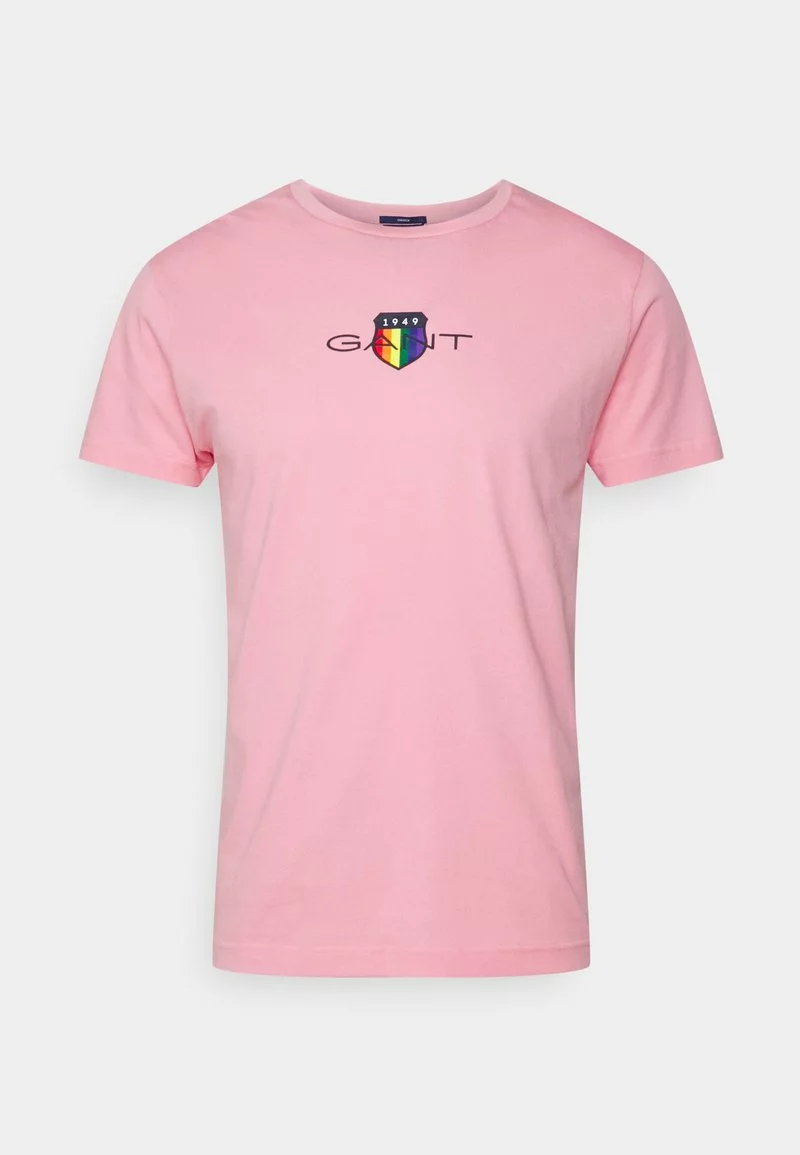 GANT PRIDE UNISEX - T-Shirt Print - Geranium Pink