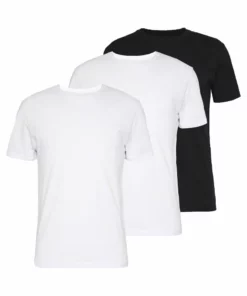 Pier One Uomo 3 PACK - T-shirt Basic - Black/ White