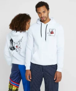 Pier One UNISEX - Felpa Con Cappuccio - White