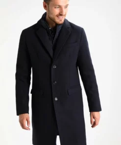 Pier One Uomo Cappotto Classico - Navy