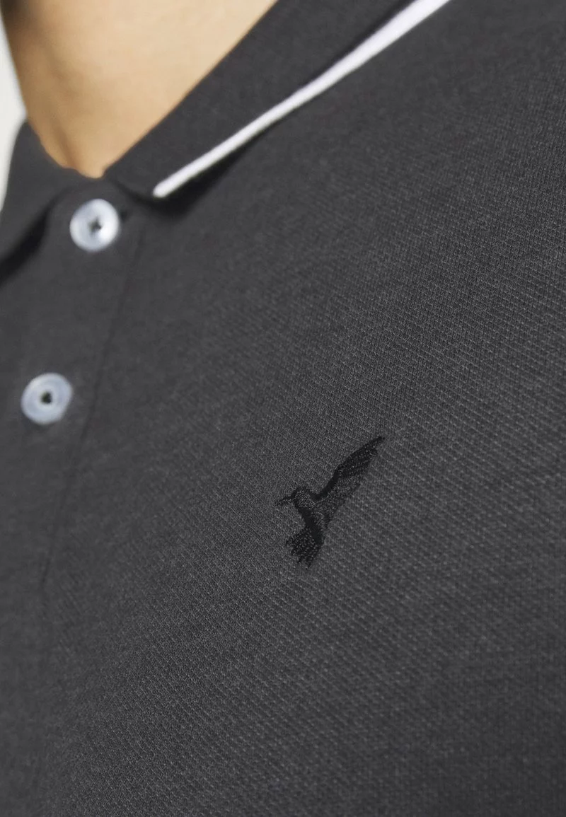Pier One Uomo Polo - Mottled Dark Grey - immagine 7
