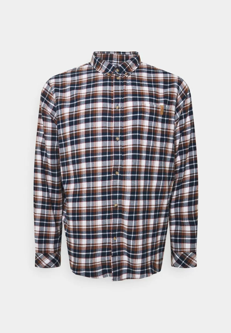 Pier One Uomo Camicia - Dark Blue/brown