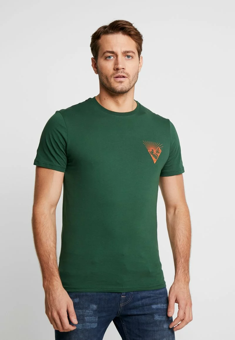 Pier One Uomo T-shirt Con Stampa - Dark Green