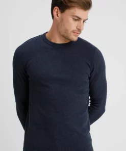 Pier One Uomo Maglione - Mottled Dark Blue