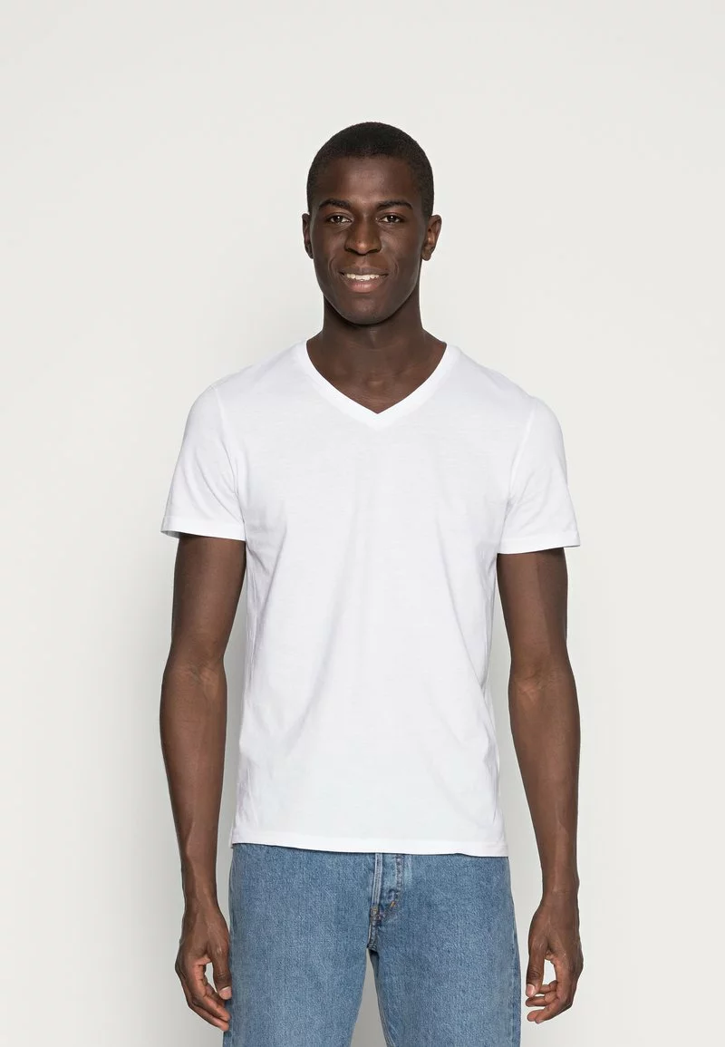 Pier One Uomo 5 PACK - T-shirt Basic - White - immagine 2