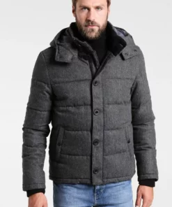 Pier One Uomo HOODED - Giacca Invernale - Grey Melange