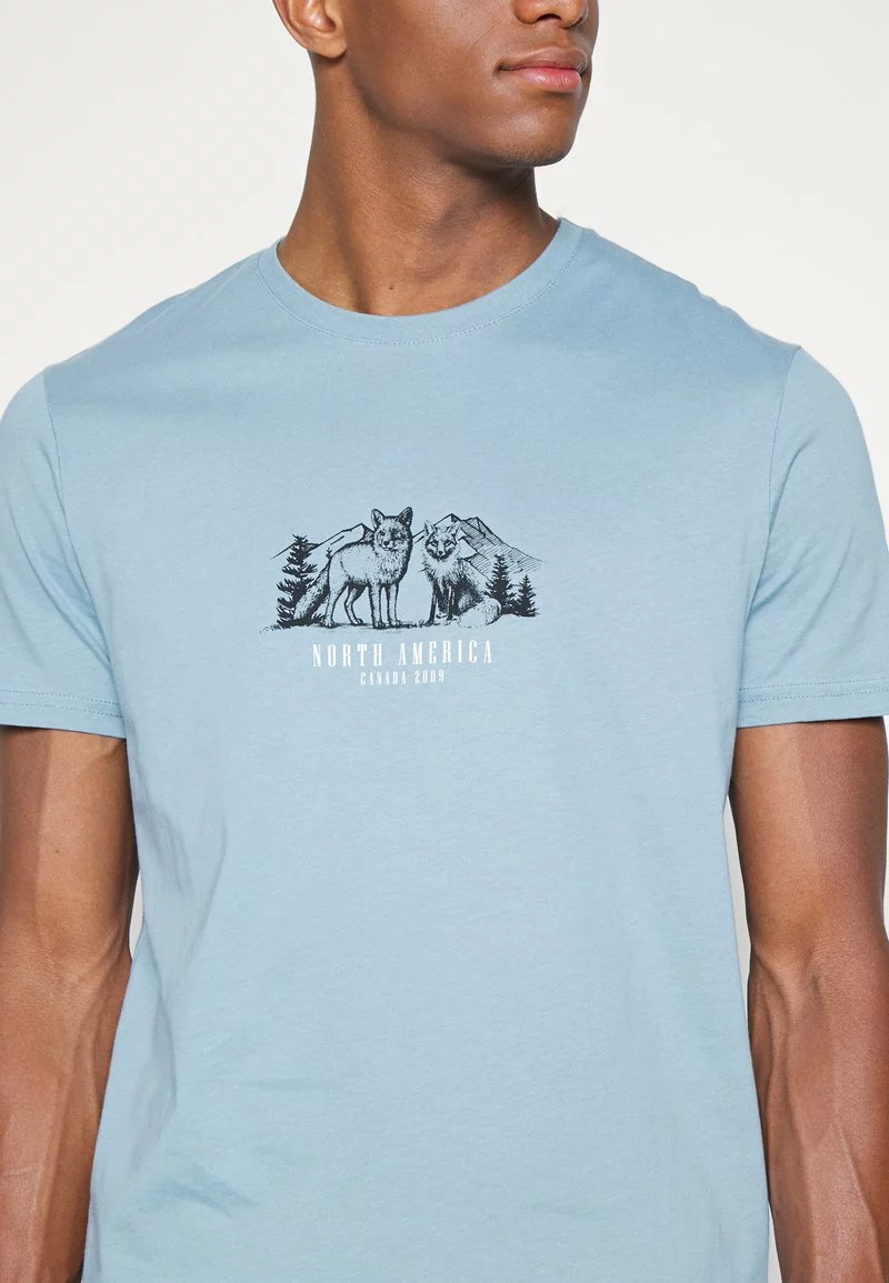 Pier One Uomo GRAPHIC T-SHIRT - T-shirt Con Stampa - Dark Blue - immagine 9