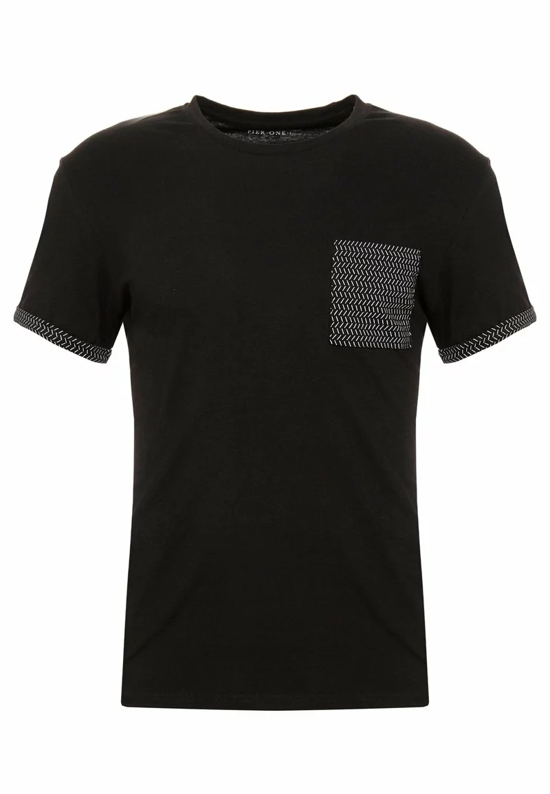 Pier One Uomo T-shirt Con Stampa - Black - immagine 5