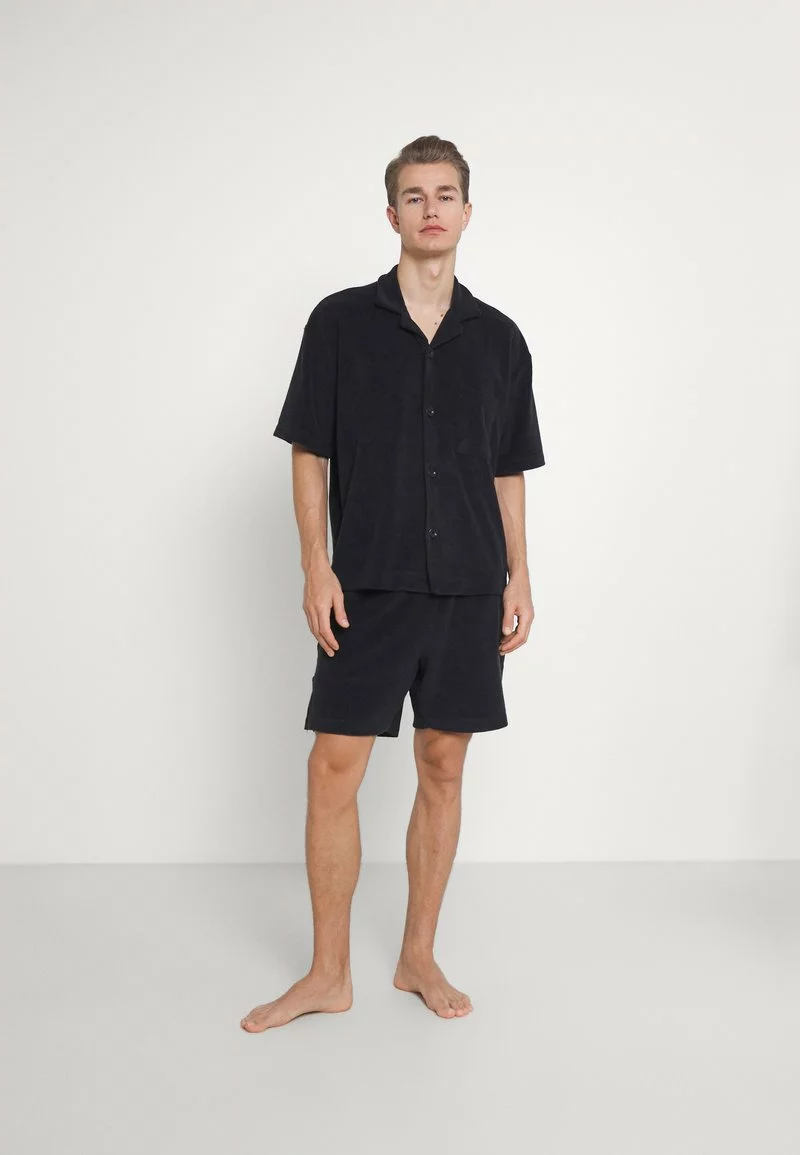 Pier One Uomo TERRY TOWELLING LOUNGE SET - Pigiama - Black - immagine 2