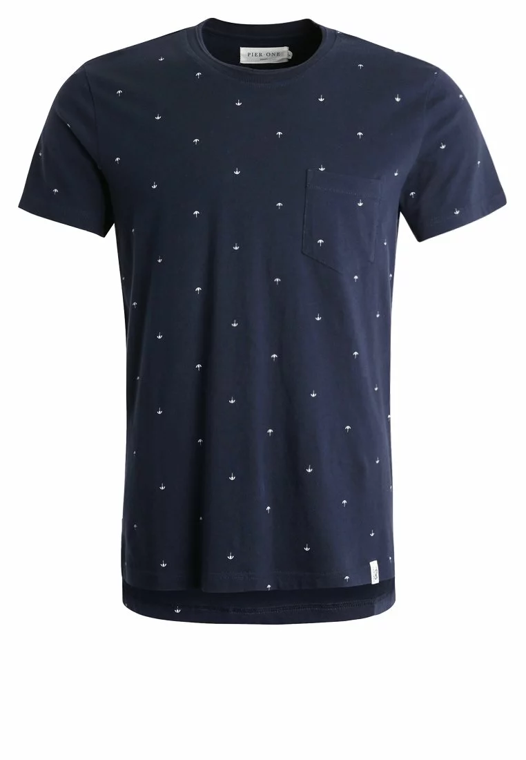 Pier One Uomo T-shirt Con Stampa - Navy - immagine 6