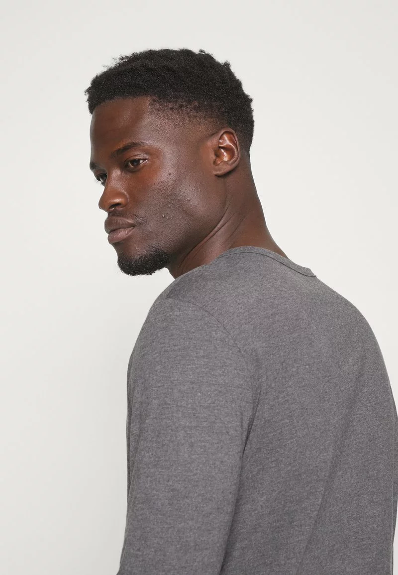 Pier One Uomo Maglietta A Manica Lunga - Dark Grey Melange - immagine 4