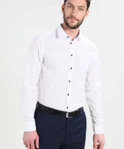 Pier One Uomo Camicia - White/blue