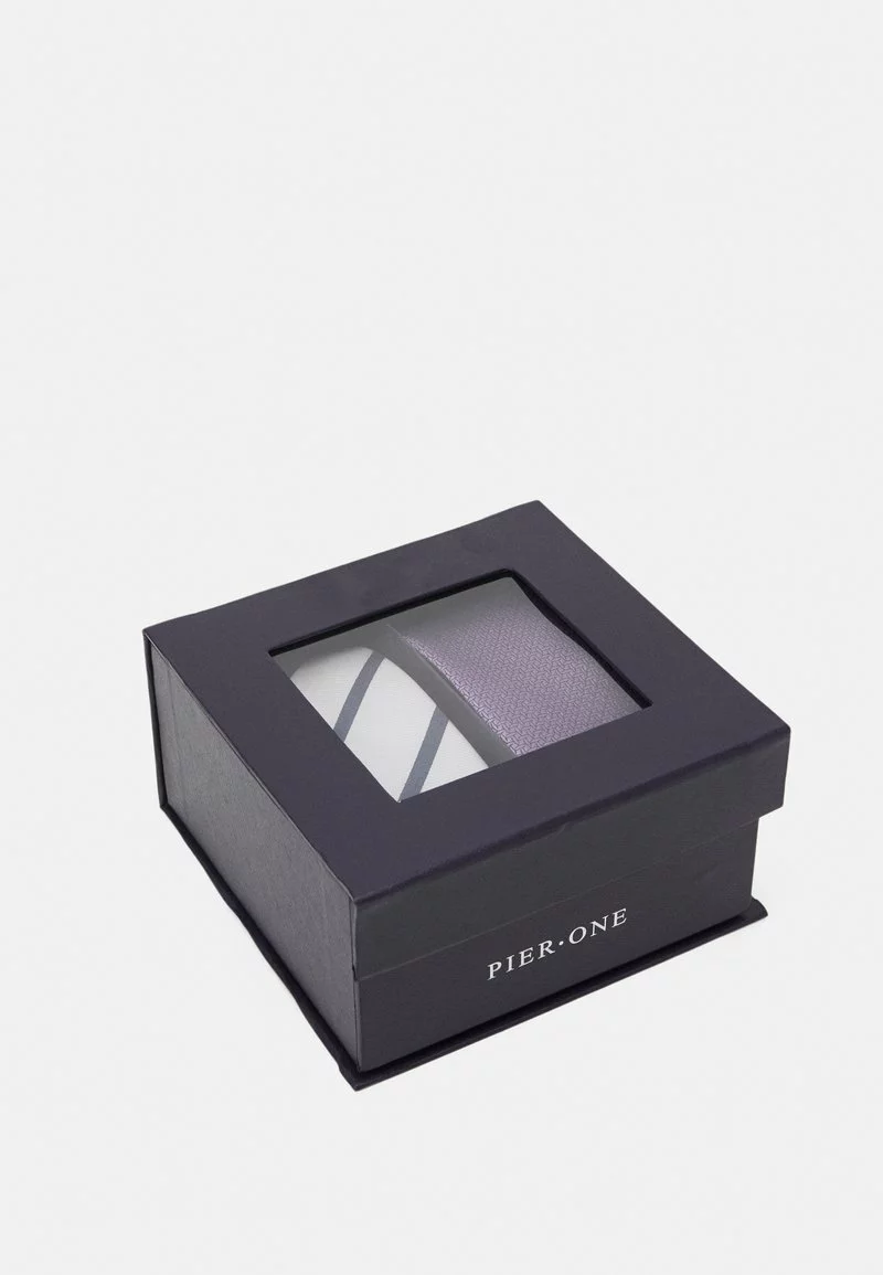 Pier One Uomo 2 PACK - Cravatta - Off-white/mauve - immagine 3