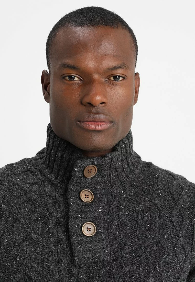 Pier One Uomo Maglione - Mottled Dark Grey - immagine 5