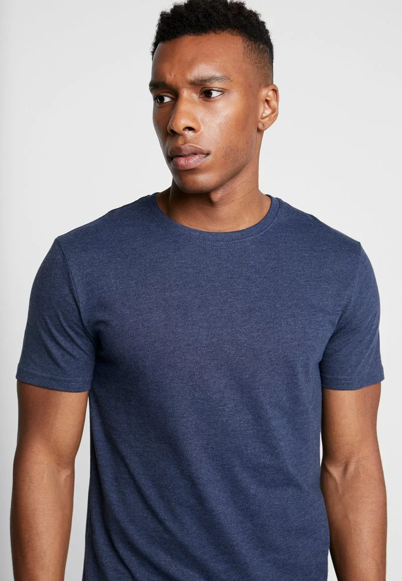 Pier One Uomo 5 PACK - T-shirt Basic - Mottled Bordeaux/white - immagine 7