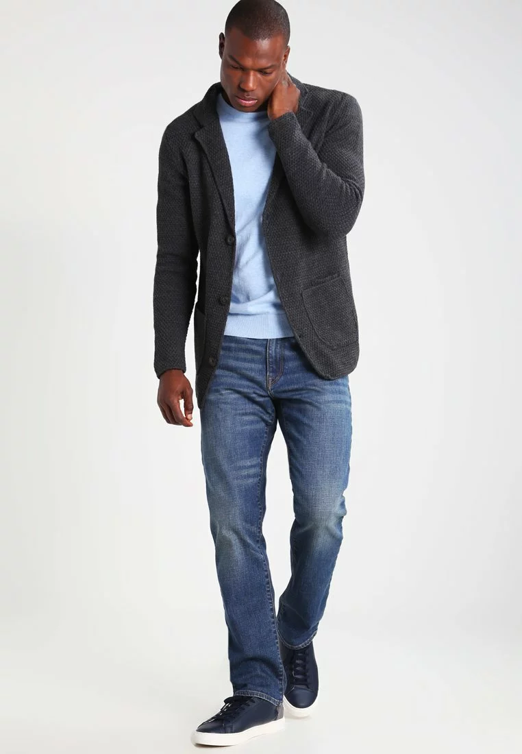 Pier One Uomo Cardigan - Mottled Dark Grey - immagine 2