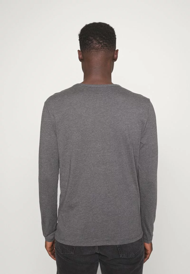 Pier One Uomo Maglietta A Manica Lunga - Dark Grey Melange - immagine 3