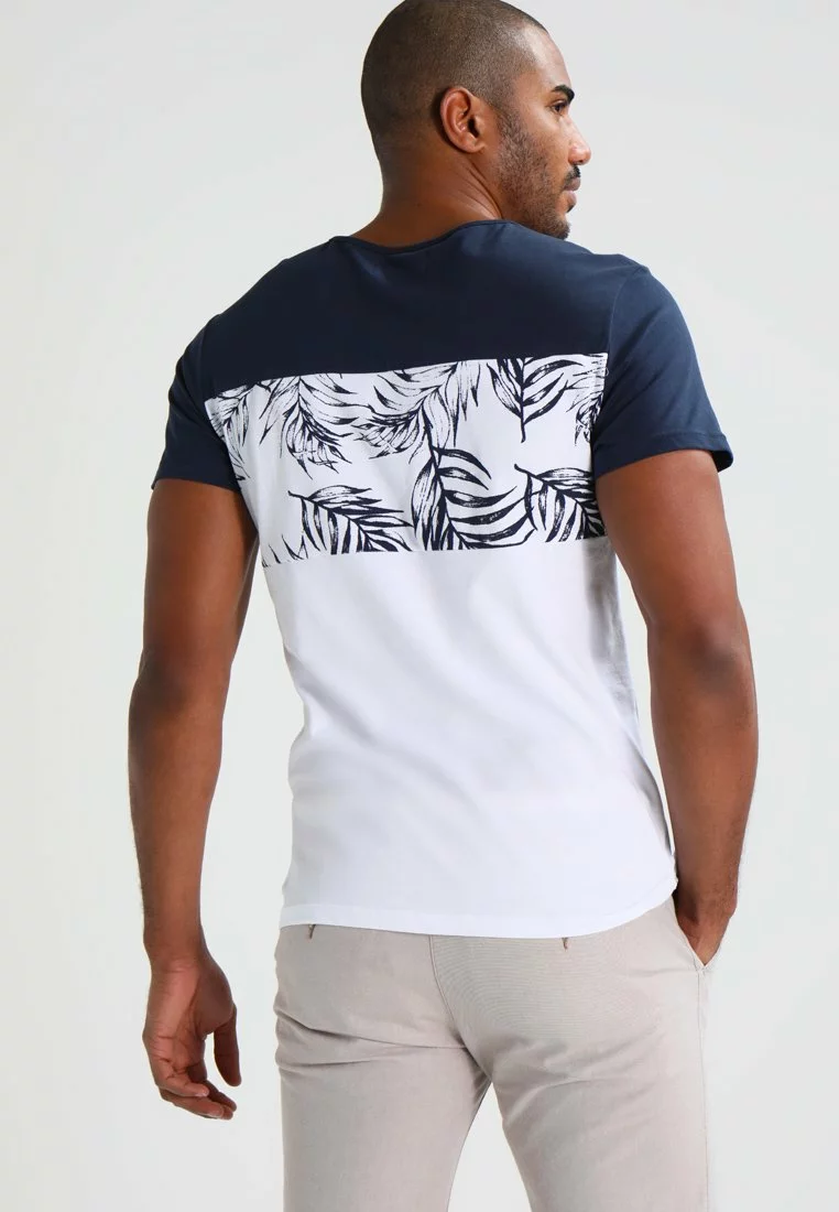 Pier One Uomo T-shirt Con Stampa - Navy/white - immagine 3