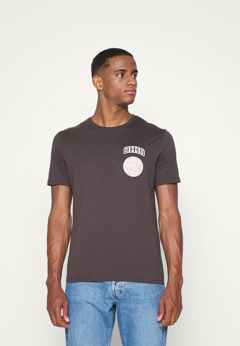 Pier One Uomo GRAPHIC T-SHIRT - T-shirt Basic - Brown - immagine 6