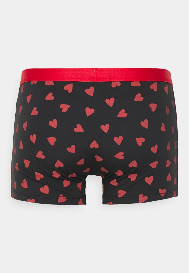 Pier One Uomo VALENTINE'S HEARTS BOXERS 2PACK - Culotte - Black/red - immagine 3